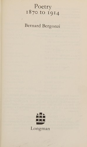 Poetry 1870 to 1914