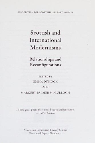 Scottish and international modernisms