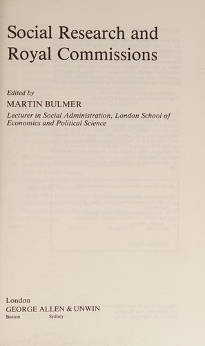 Social research and royal commissions