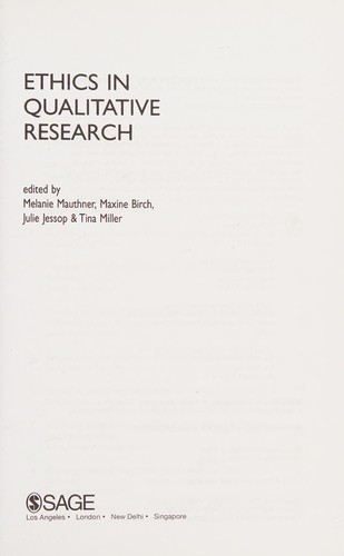Ethics in Qualitative Research