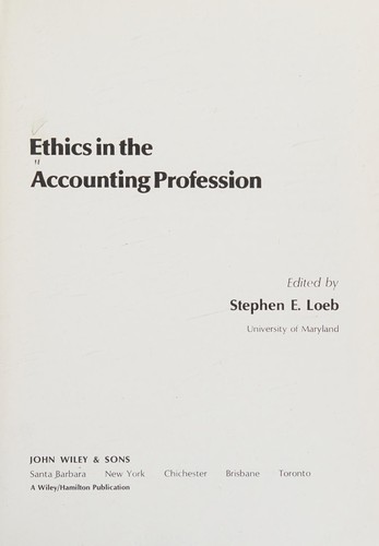 Ethics in the accounting profession
