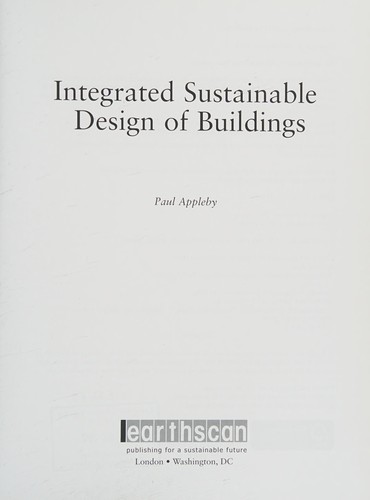 Integrated sustainable design of buildings