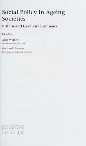 Social Policy in Ageing Societies