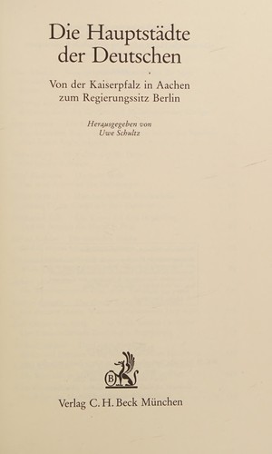 Die Hauptstädte der Deutschen