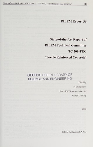Textile Reinforced Concrete: RILEM Report 36
