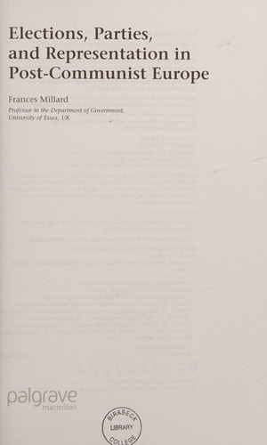 Elections, Parties, and Representation in Postcommunist Europe