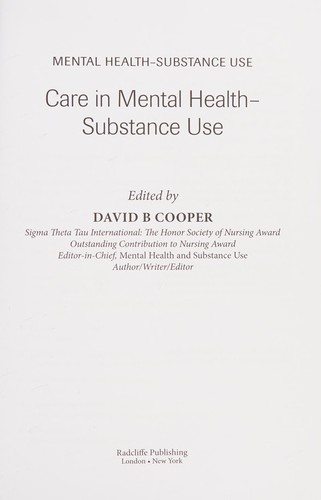 Care in Mental Health-Substance Use