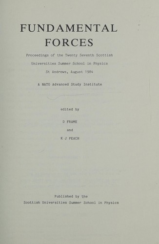 Fundamental forces