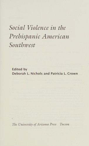 Social violence in the prehispanic American Southwest