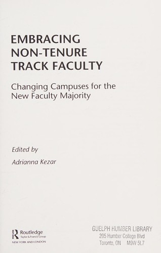 Embracing Non-Tenure Track Faculty