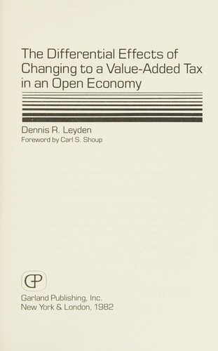 The Differential Effects of Changing to a Value-Added Tax in an Open Economy