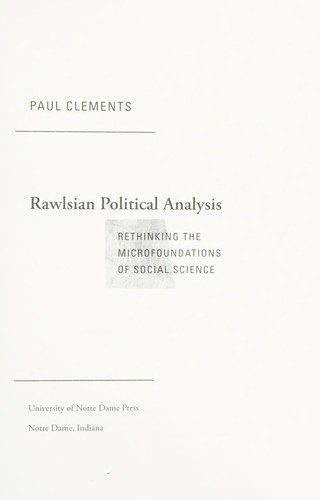 Rawlsian political analysis