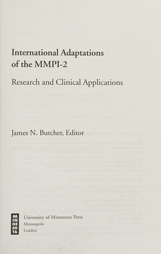 International Adaptations of the MMPI-2