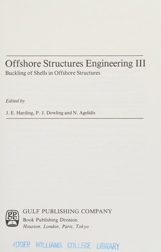 Offshore structures engineering III