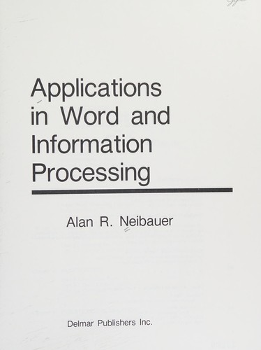 Applications in Word and Information Processing