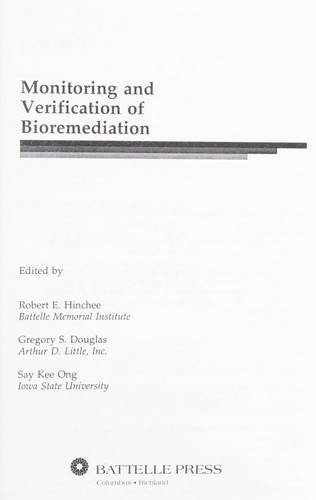 Monitoring and verification of bioremediation