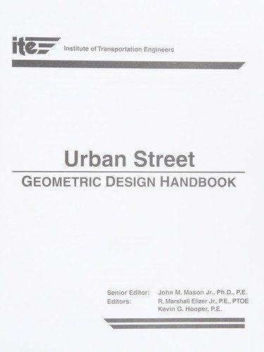 Urban Street Geometric Design Handbook