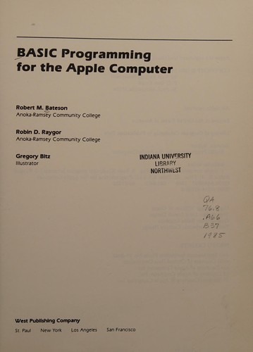 BASIC Programming for the Apple Computer