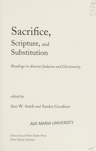 Sacrifice, scripture, and substitution