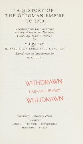 A History of the Ottoman Empire to 1730
