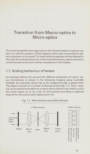 Micro-optics and lithography