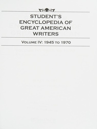 Student's Encyclopedia of Great American Writers