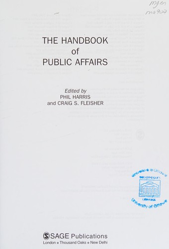 Handbook of Public Affairs