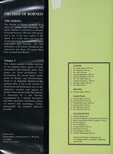 Orchids of Borneo: Dendrobium, Dendrochilum, and Others