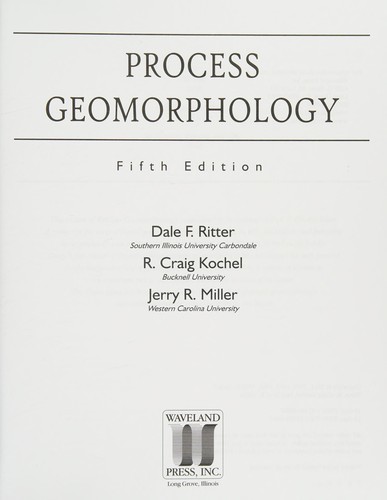 Process Geomorphology