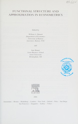 Functional structure and approximation in econometrics