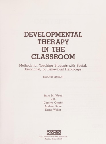 Developmental Therapy in the Classroom