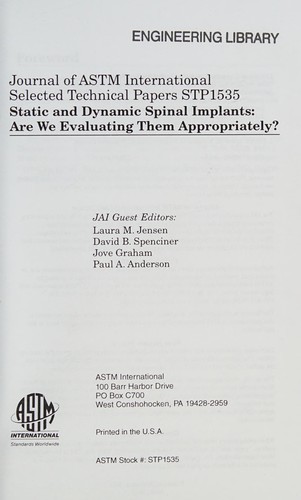 Static and Dynamic Spinal Implants