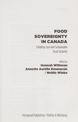 Food Sovereignty in Canada