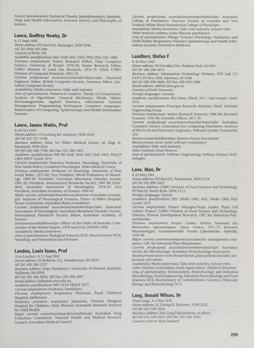 Australian Men and Women of Science, Engineering and Technology