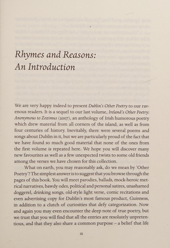 Dublin's other poetry