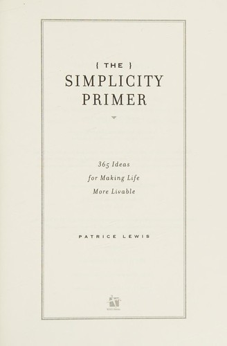 The Simplicity Primer