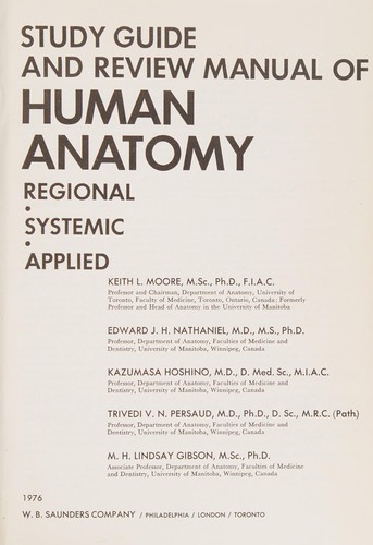 Study Guide and Review Manual of Human Anatomy