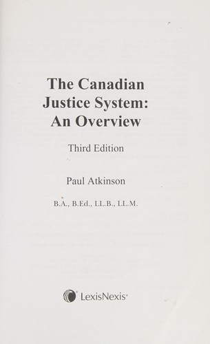 The Canadian justice system