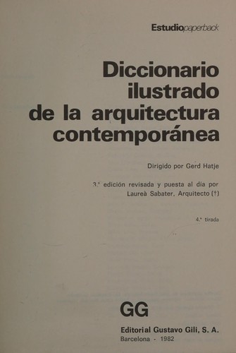Diccionario Ilustrado de La Arquitectura Contemporanea