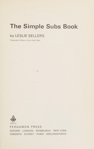 The simple subs book