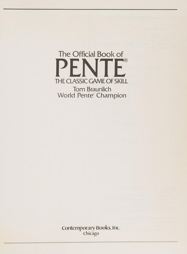 The Official Book of Pente