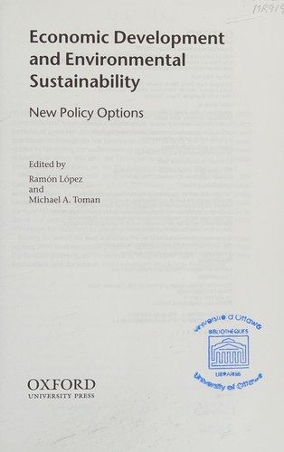 Economic development and environmental sustainability