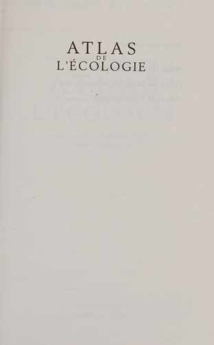 Atlas de l'écologie