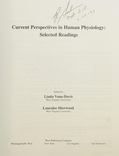 Current Perspectives in Human Physiology