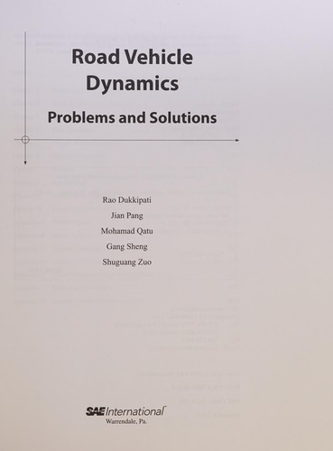 Road Vehicle Dynamics