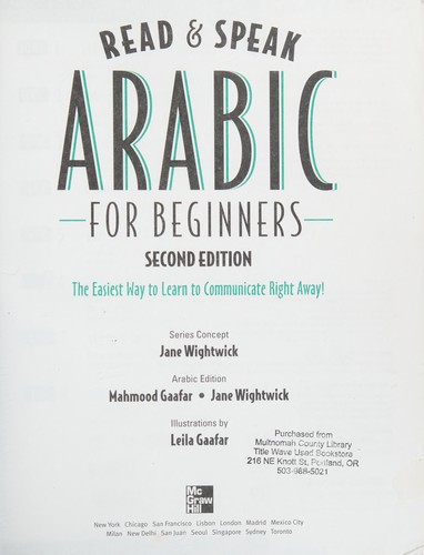 Read and Speak Arabic for Beginners