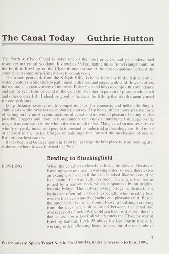 The Forth & Clyde canal guidebook