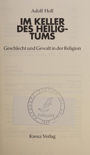 Im Keller des Heiligtums
