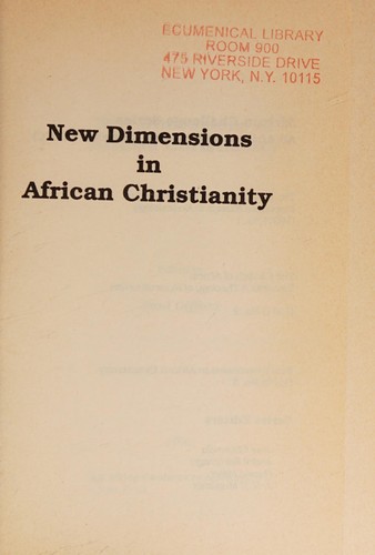 New dimensions in African Christianity