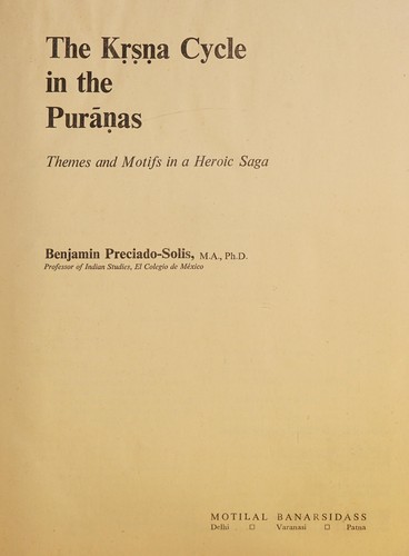 The Kṛṣṇa Cycle in the Purāṇas